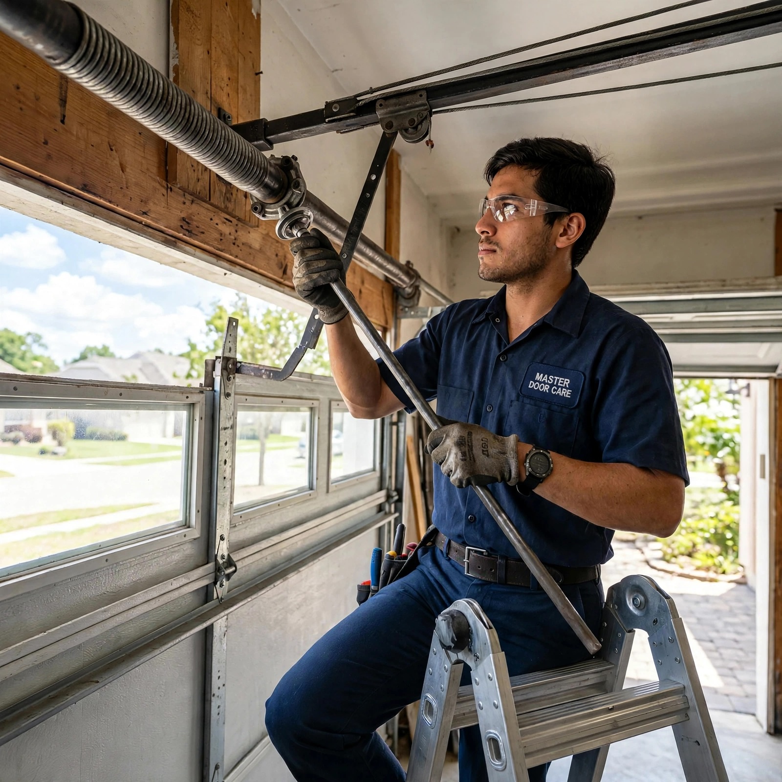Garage door spring repair